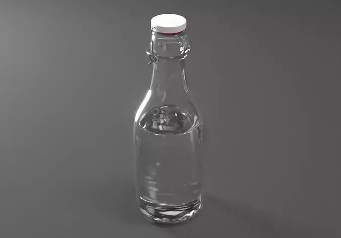 Glass Bottle With Snap Cap