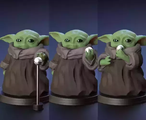 Green Baby - Chewing the Necklace and Ball 3D print model