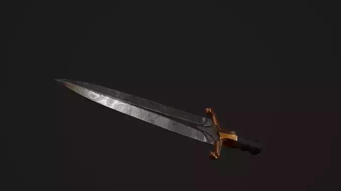Nobles dagger Low-poly 3D model