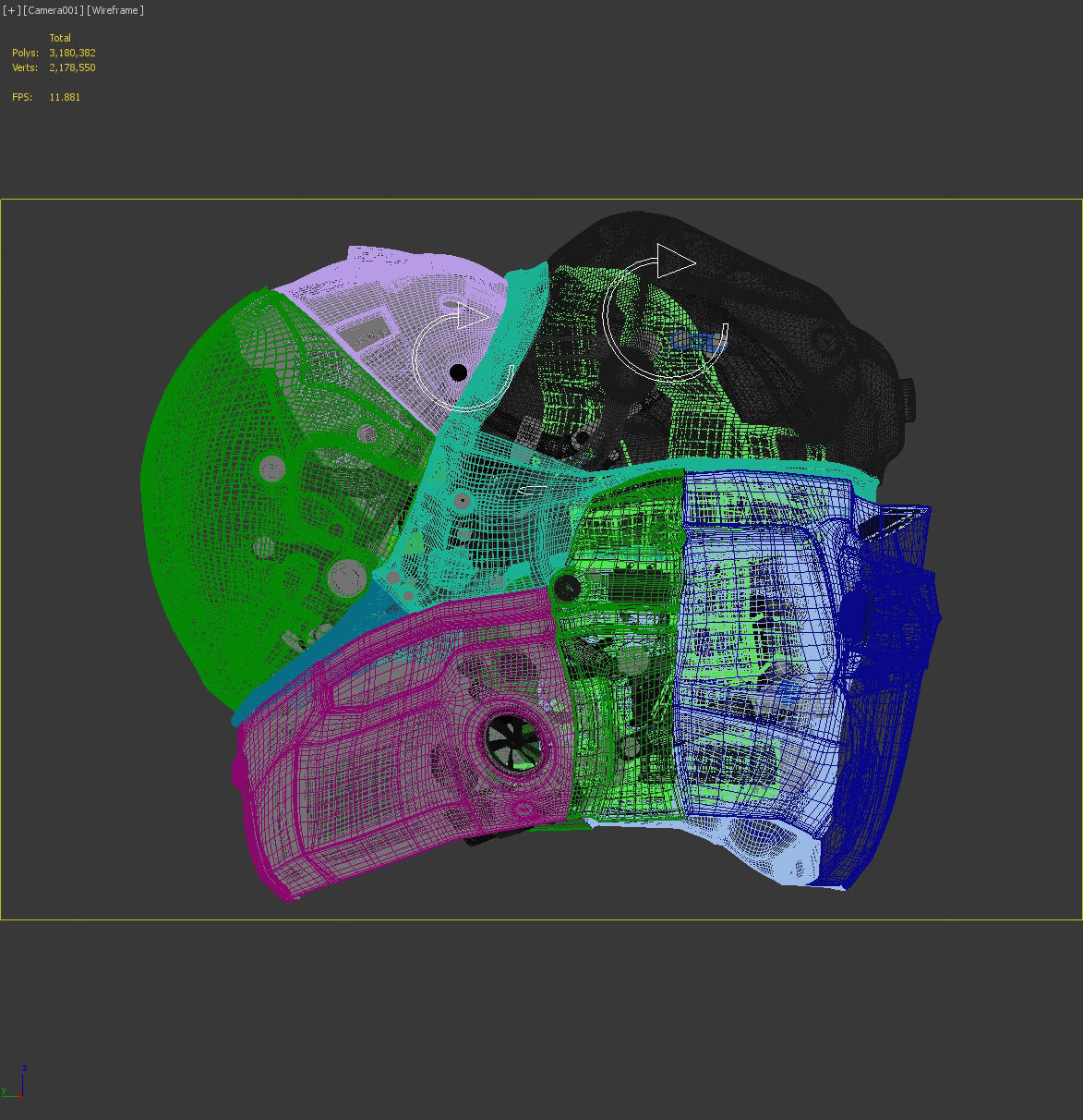 Helmet futuristic 3D model_53