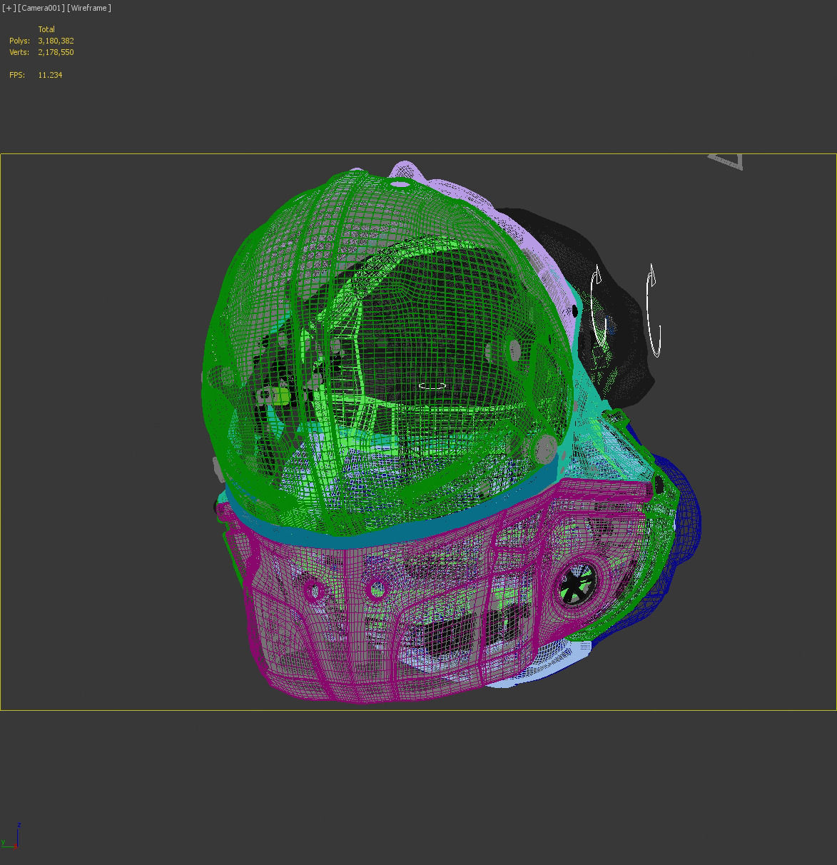 Helmet futuristic 3D model_59