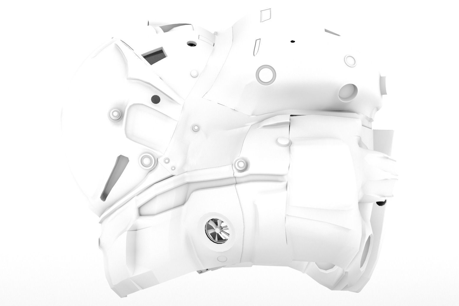 Helmet futuristic 3D model_40