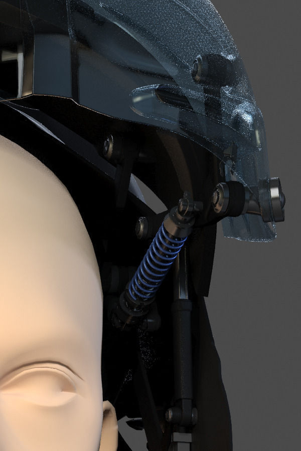 Helmet futuristic 3D model_25