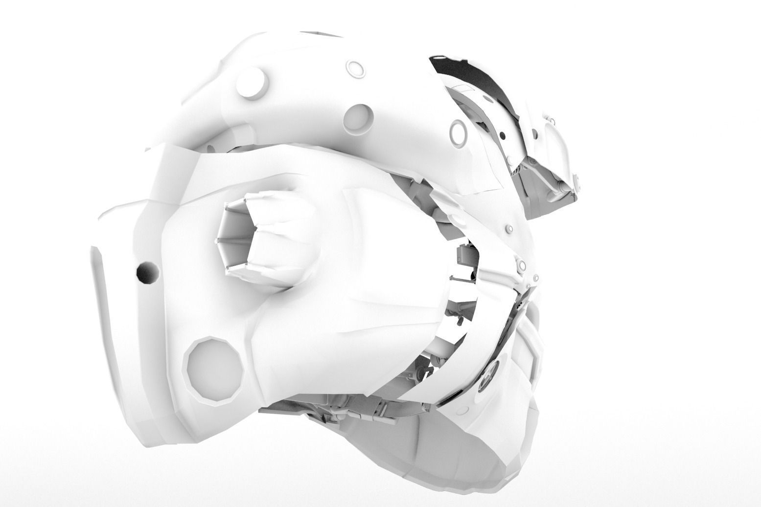 Helmet futuristic 3D model_32