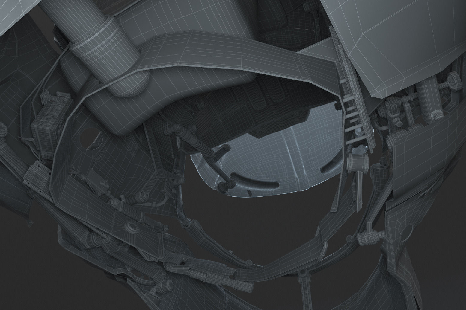 Helmet futuristic 3D model_15