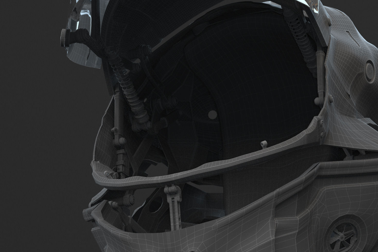 Helmet futuristic 3D model_7