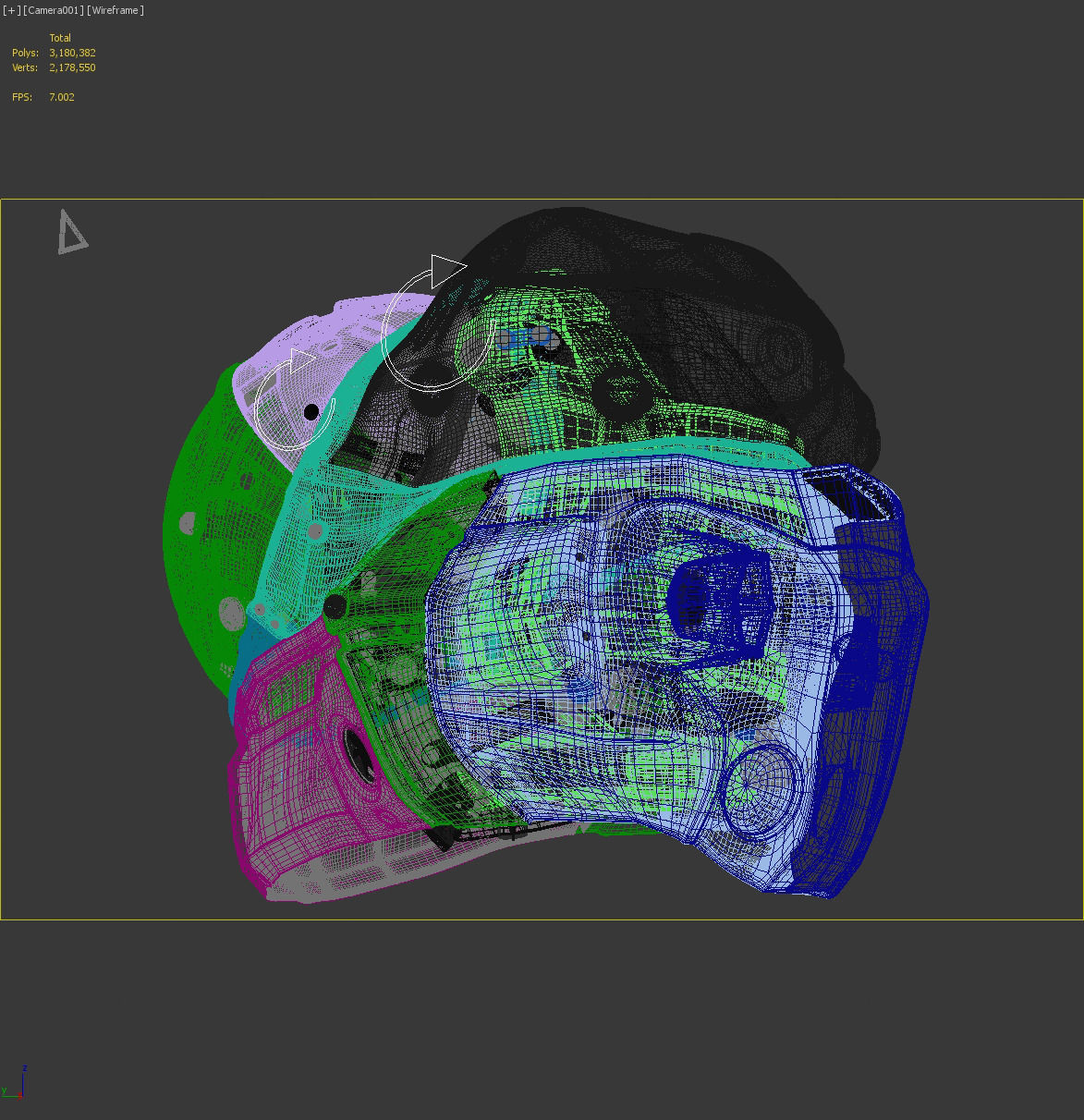 Helmet futuristic 3D model_52