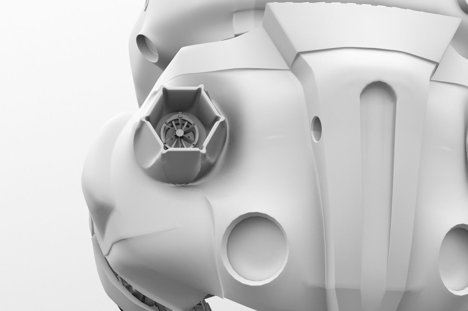 Helmet futuristic 3D model_21