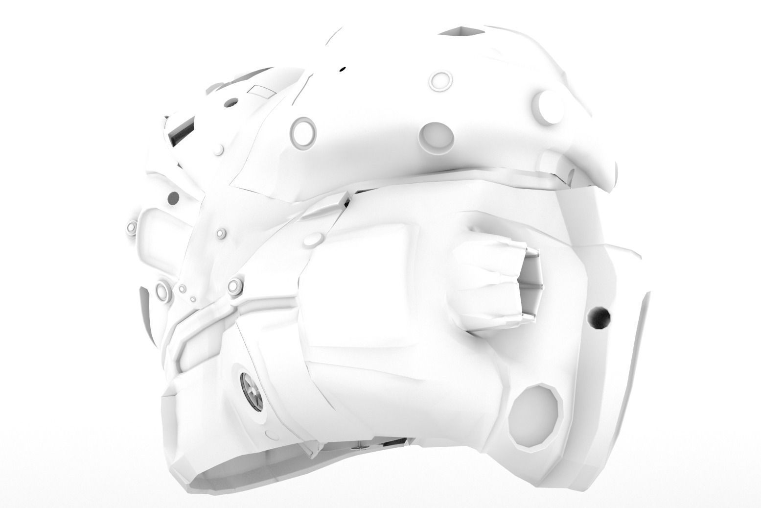 Helmet futuristic 3D model_41