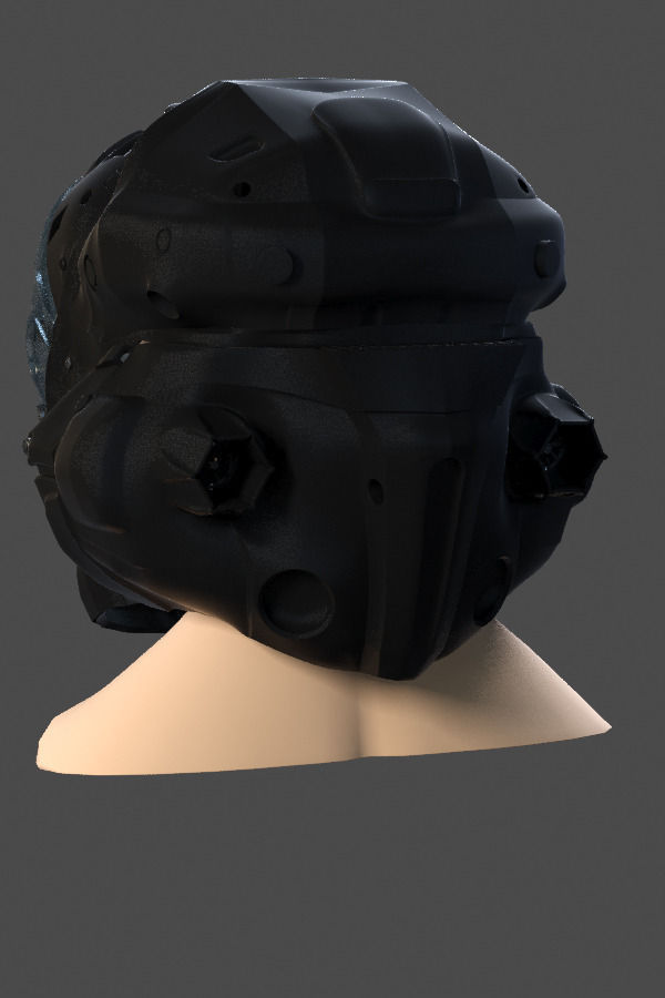 Helmet futuristic 3D model_29