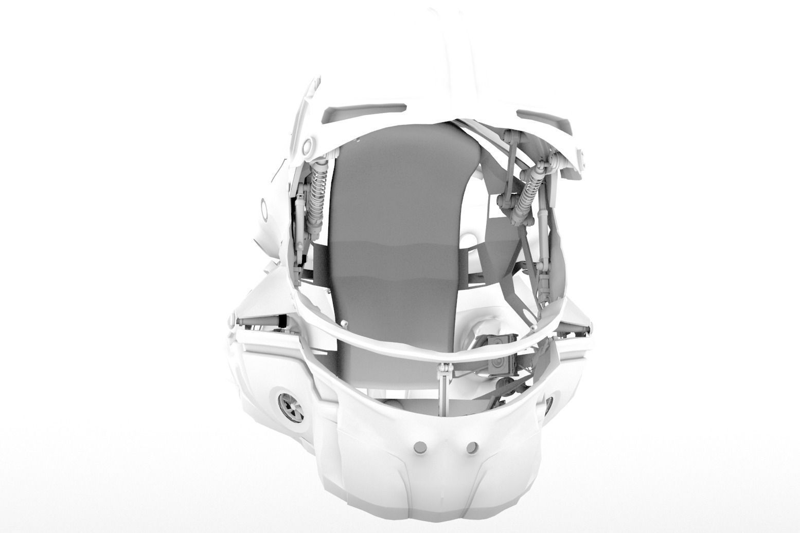Helmet futuristic 3D model_38