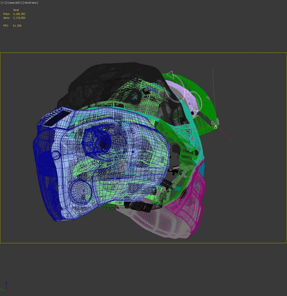 Helmet futuristic 3D model_56
