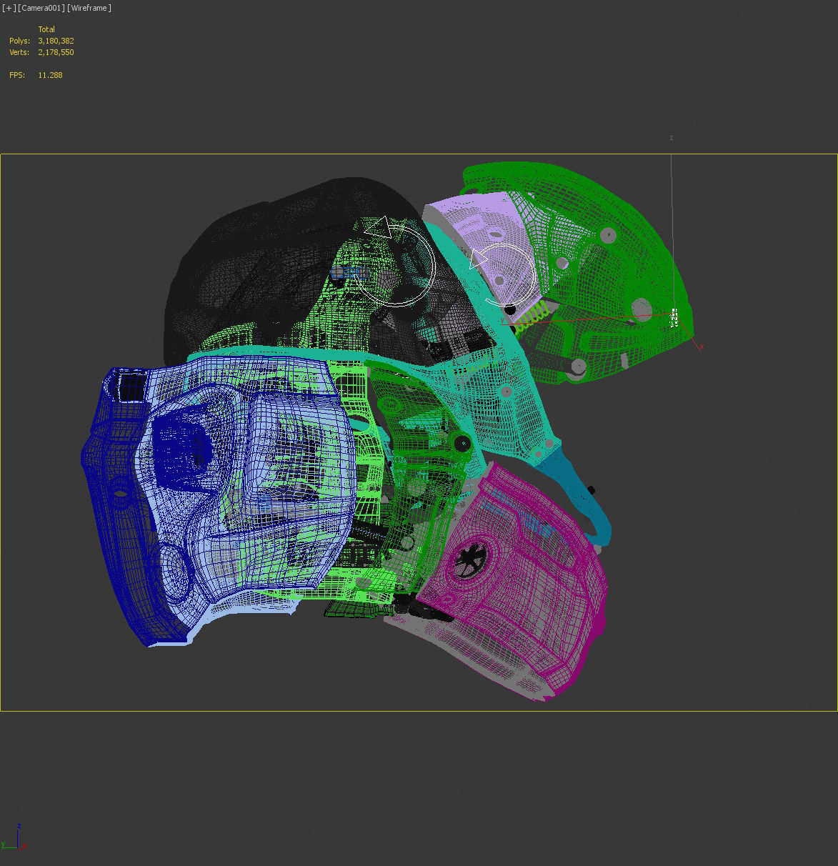Helmet futuristic 3D model_60