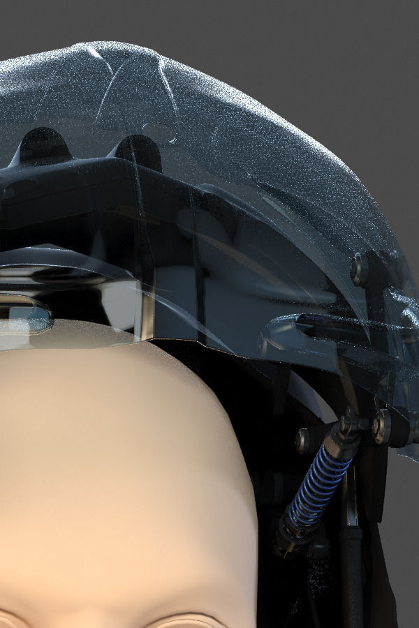 Helmet futuristic 3D model_26