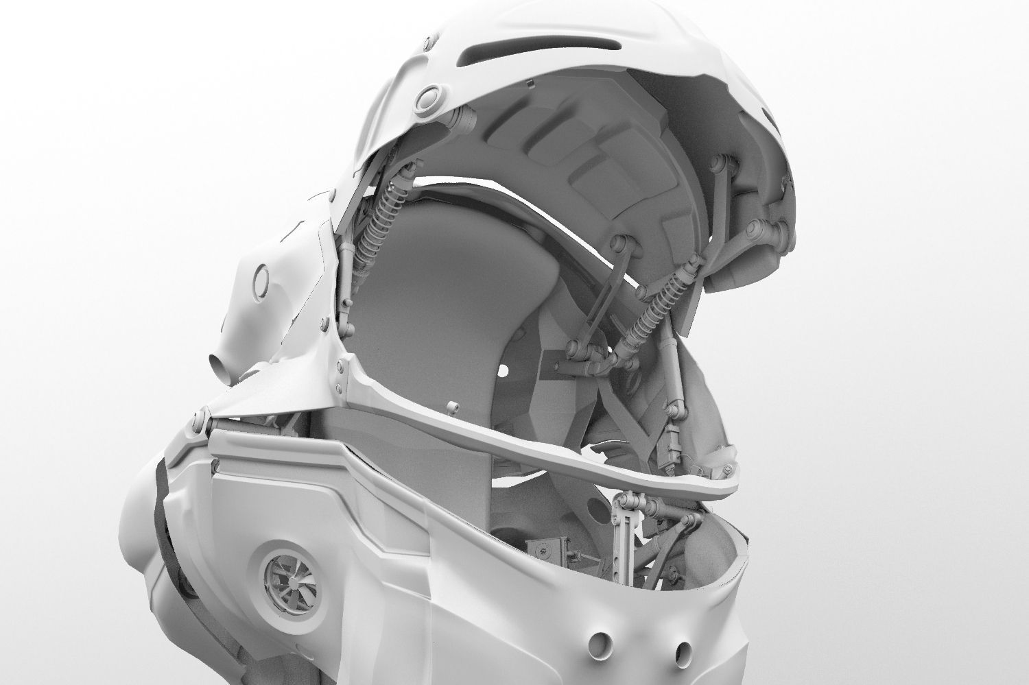 Helmet futuristic 3D model_20