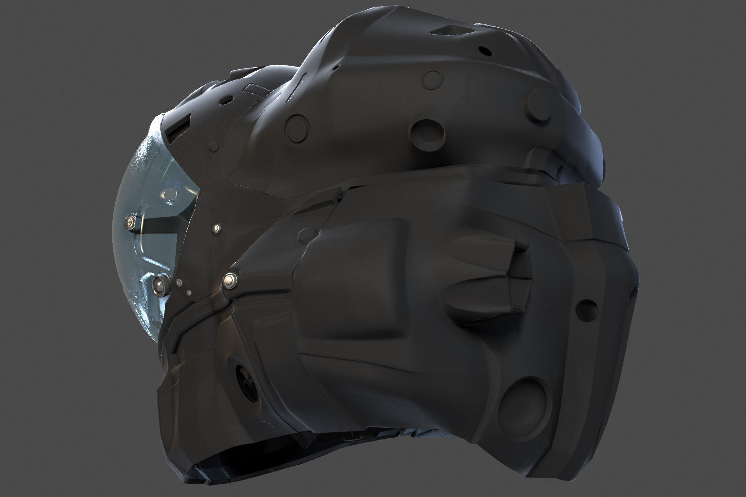 Helmet futuristic 3D model_50