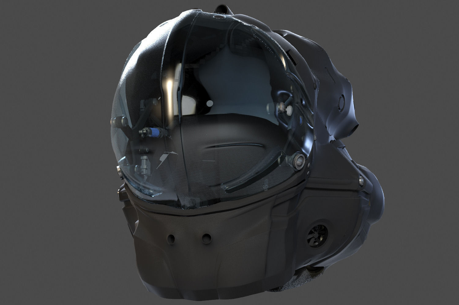 Helmet futuristic 3D model_48