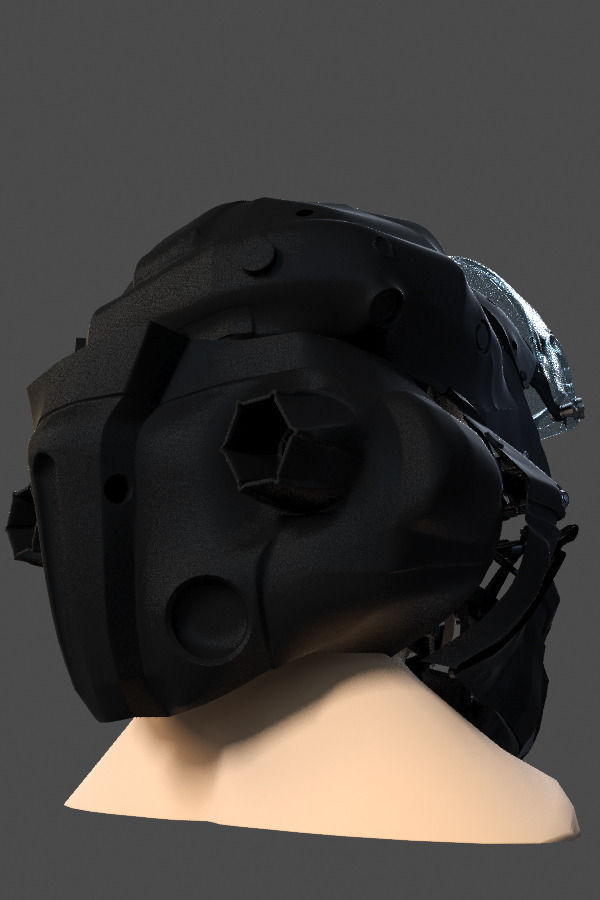 Helmet futuristic 3D model_24