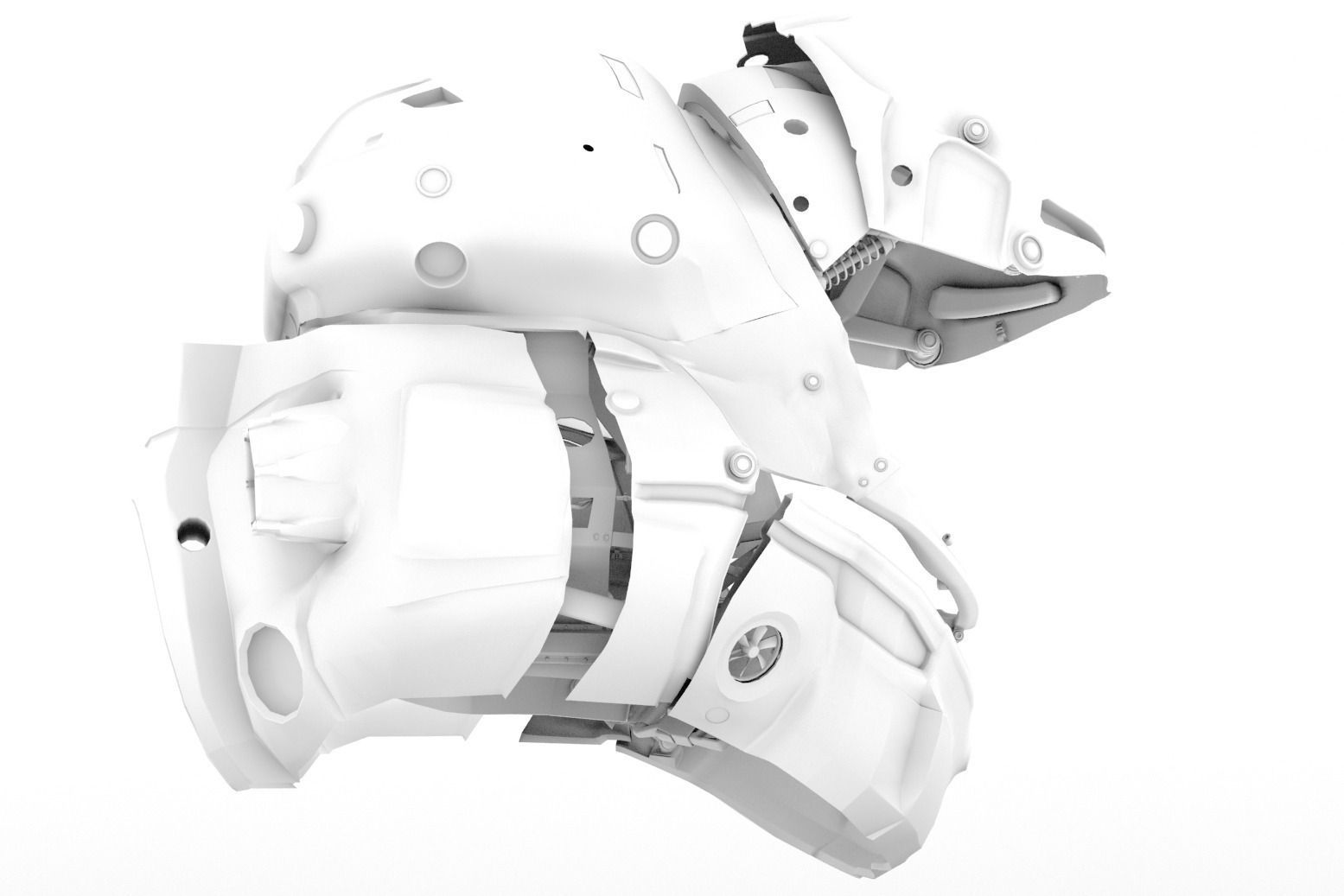 Helmet futuristic 3D model_34