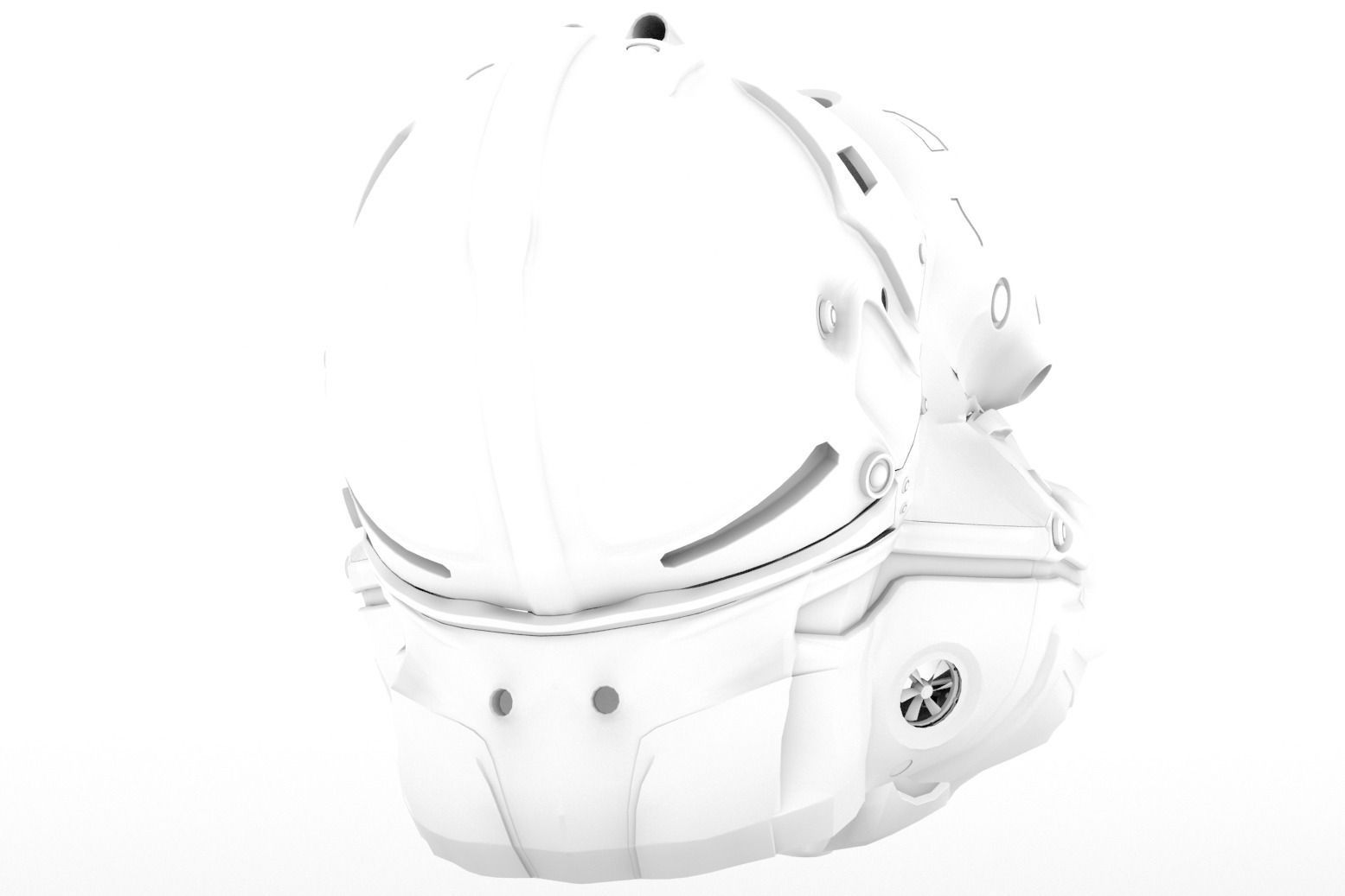Helmet futuristic 3D model_37