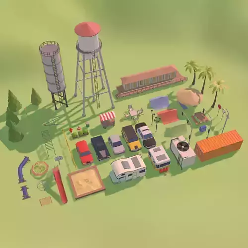 Low Poly Colection amusement park