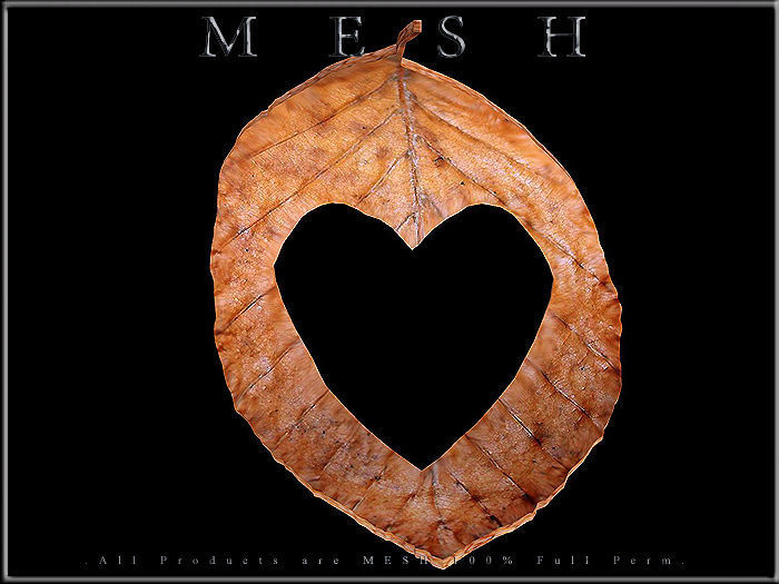 Heart Dry Leaf - Curved 02 Low-poly 3D model_3