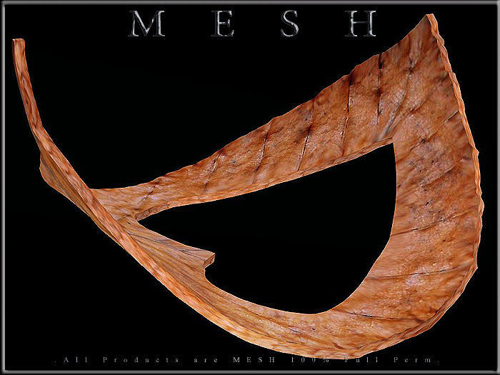 Heart Dry Leaf - Curved 02 Low-poly 3D model_5