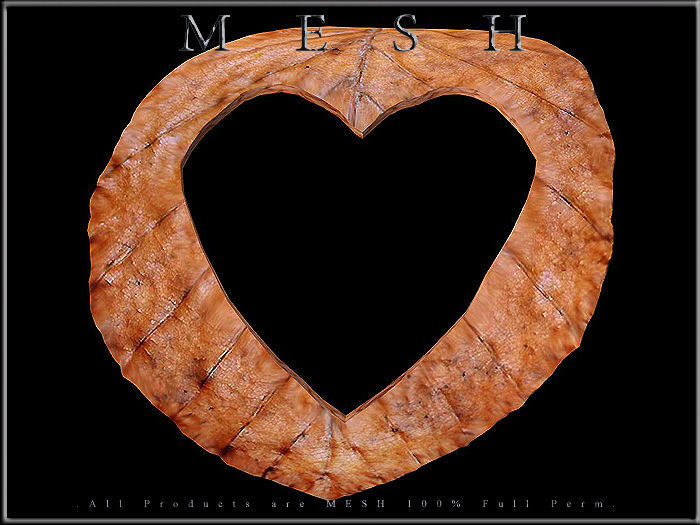 Heart Dry Leaf - Curved 02 Low-poly 3D model_4