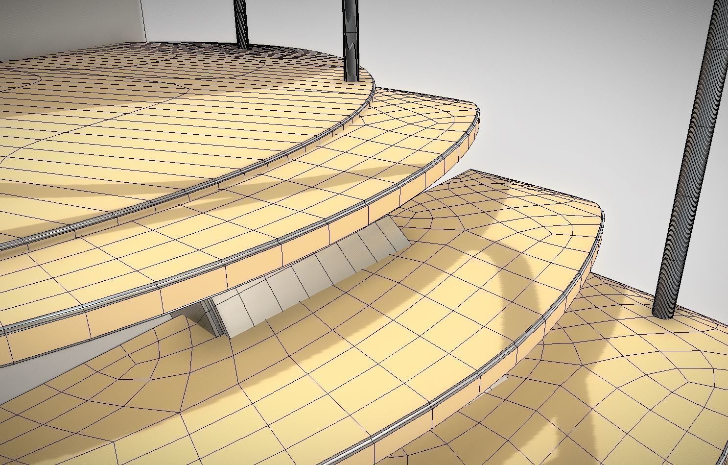 Spiral Staircase High-Poly Version 1 3D model_4