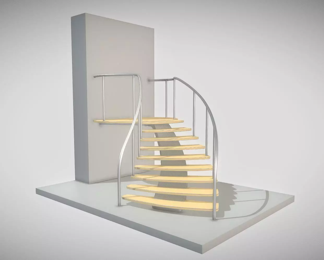 Spiral Staircase High-Poly Version 1 3D model_0