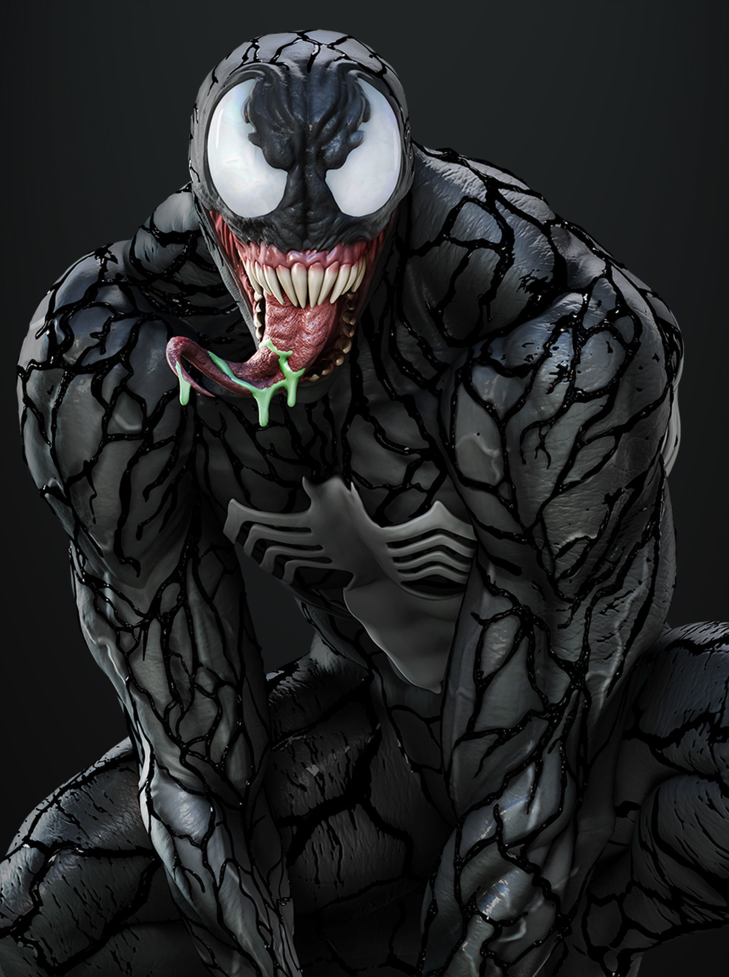 Venom Statue  3D print model_1