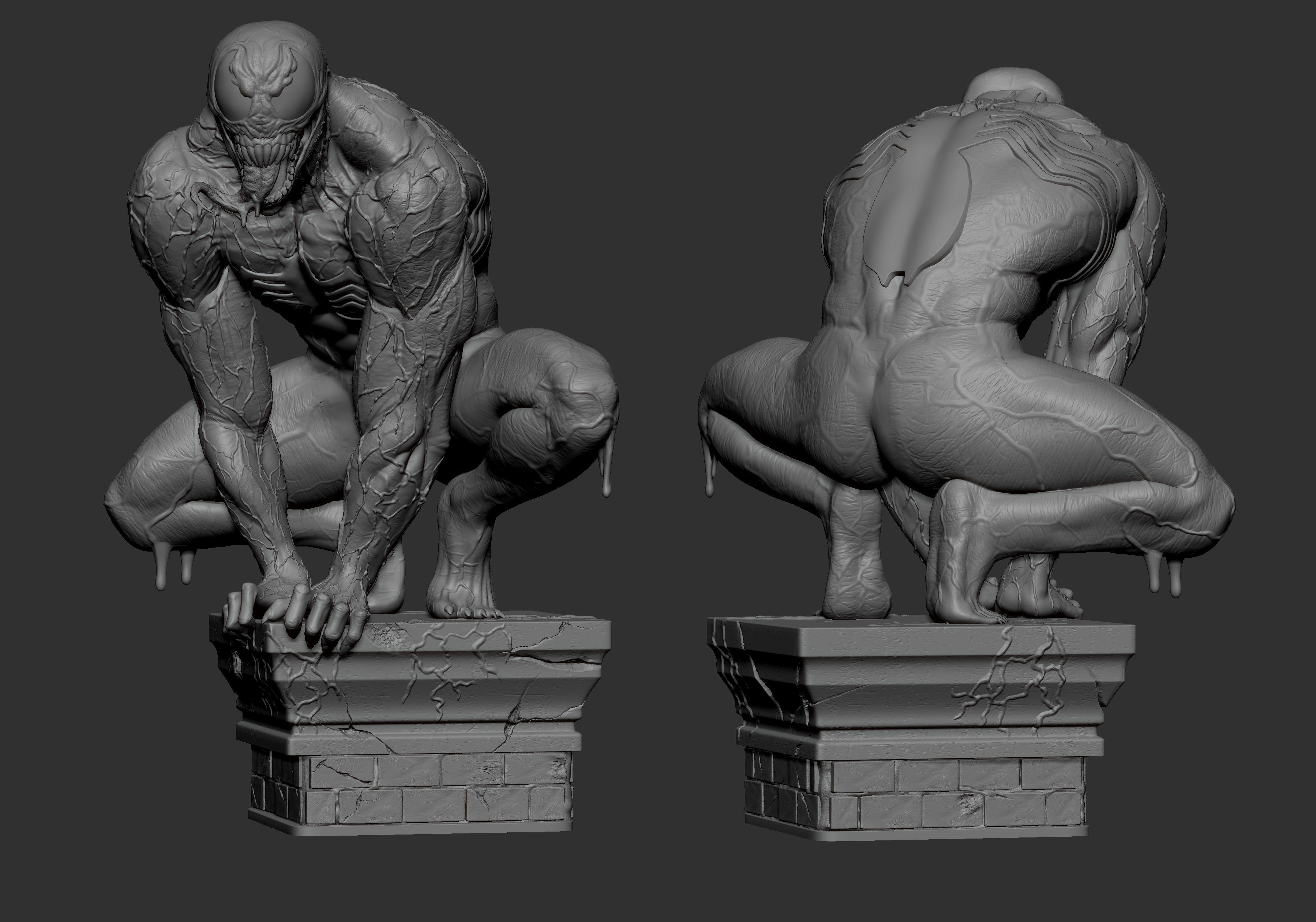 Venom Statue  3D print model_7
