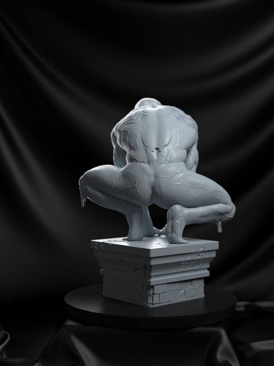 Venom Statue  3D print model_5