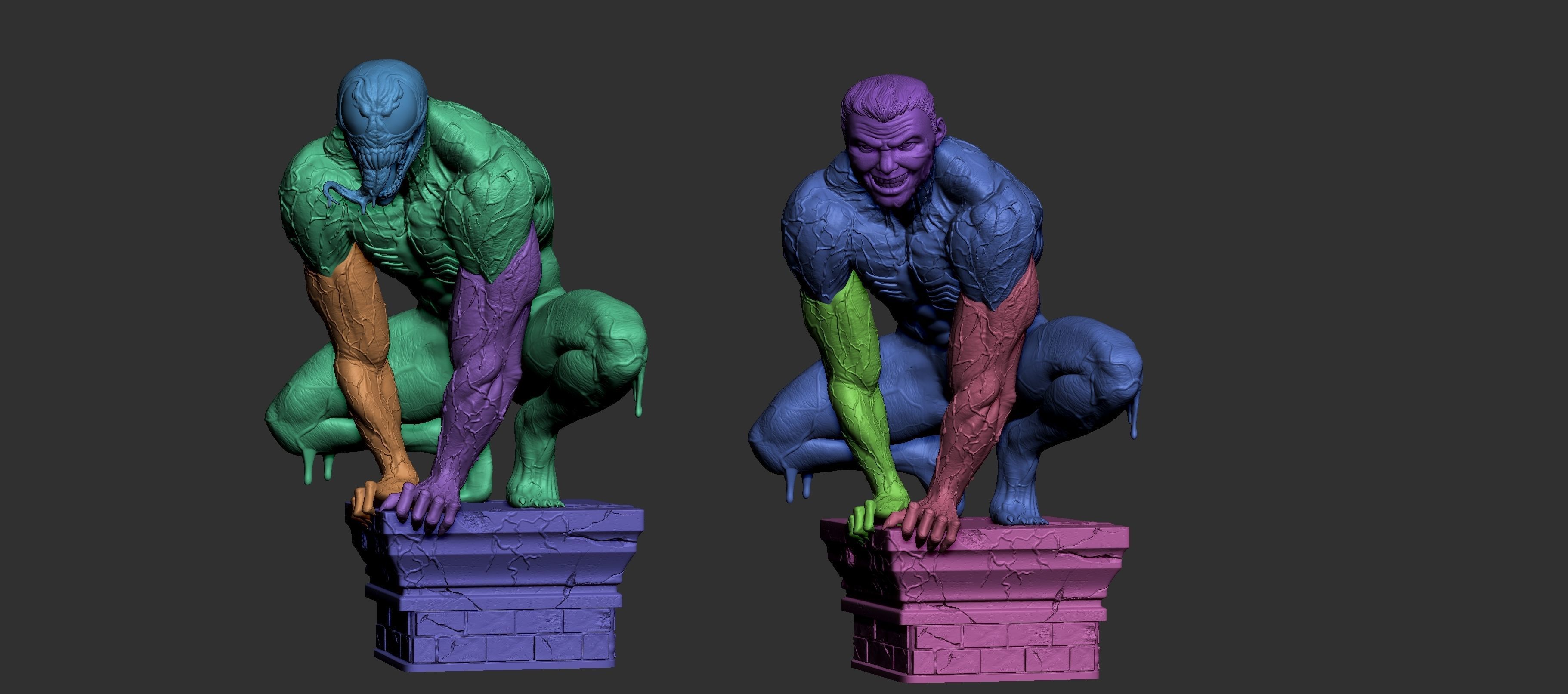 Venom Statue  3D print model_9