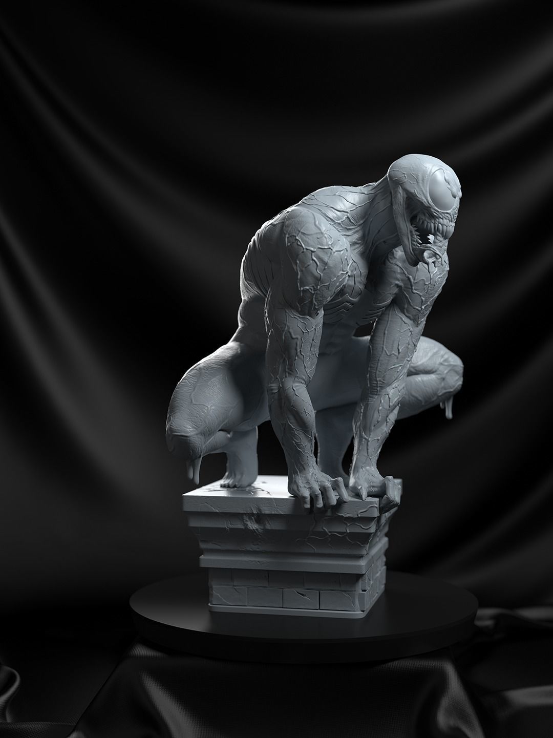 Venom Statue  3D print model_3