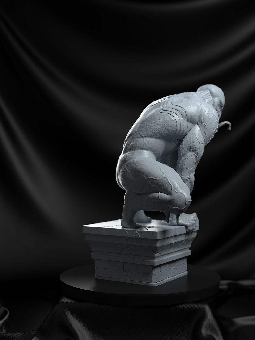 Venom Statue  3D print model_4