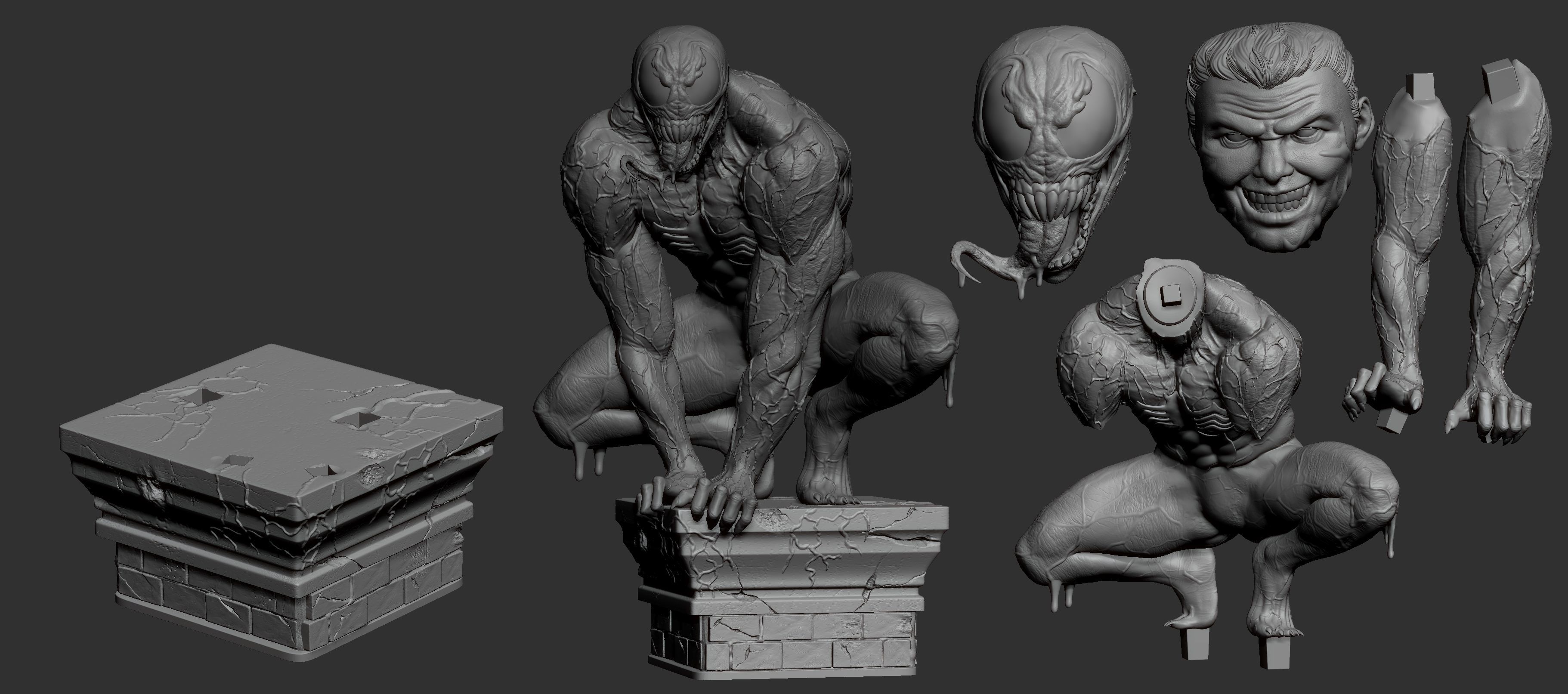 Venom Statue  3D print model_8