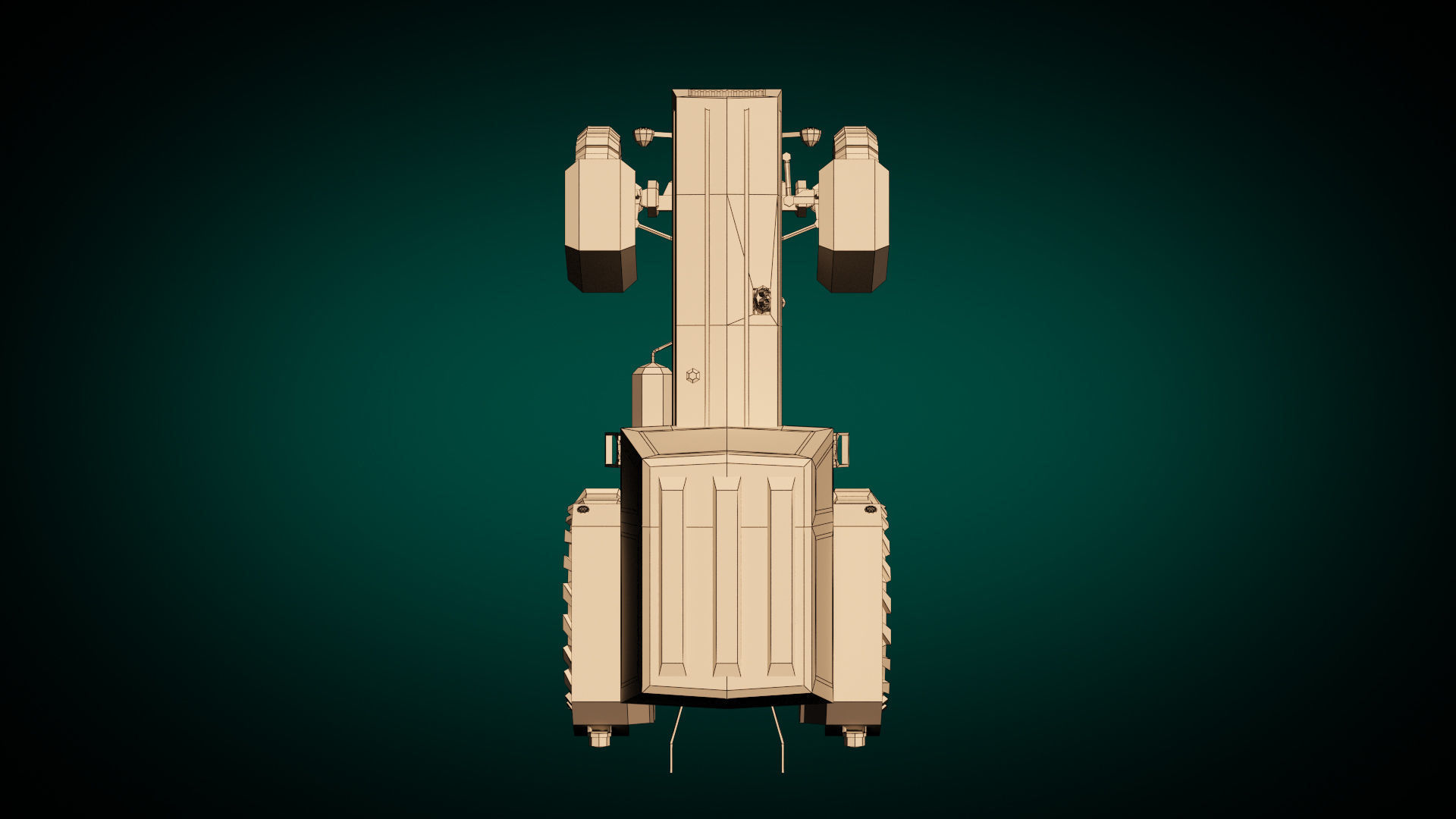 Low Poly Tractor 02 Low-poly 3D model_19