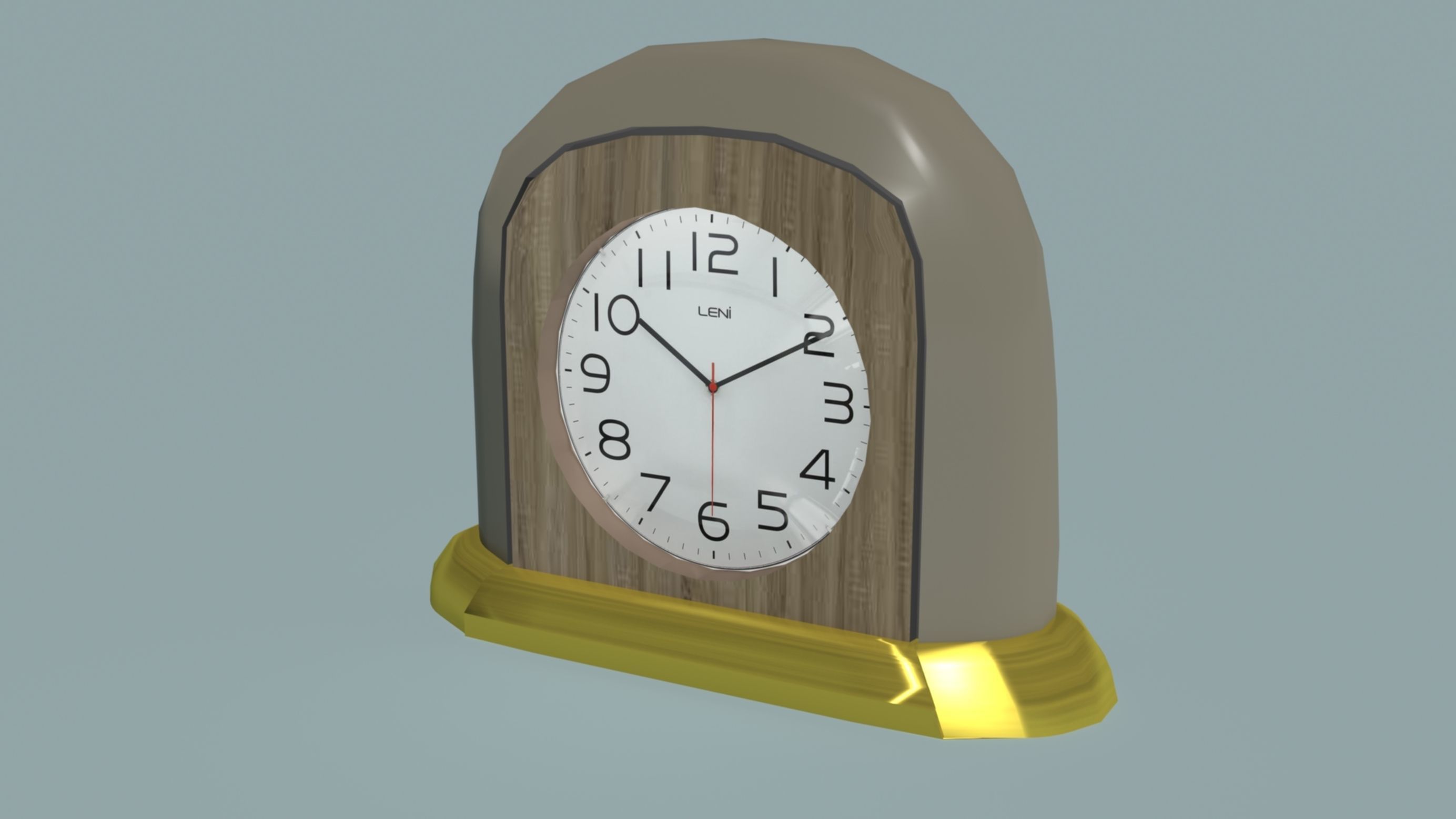 Counterclockwise standing clock Low-poly 3D model_3