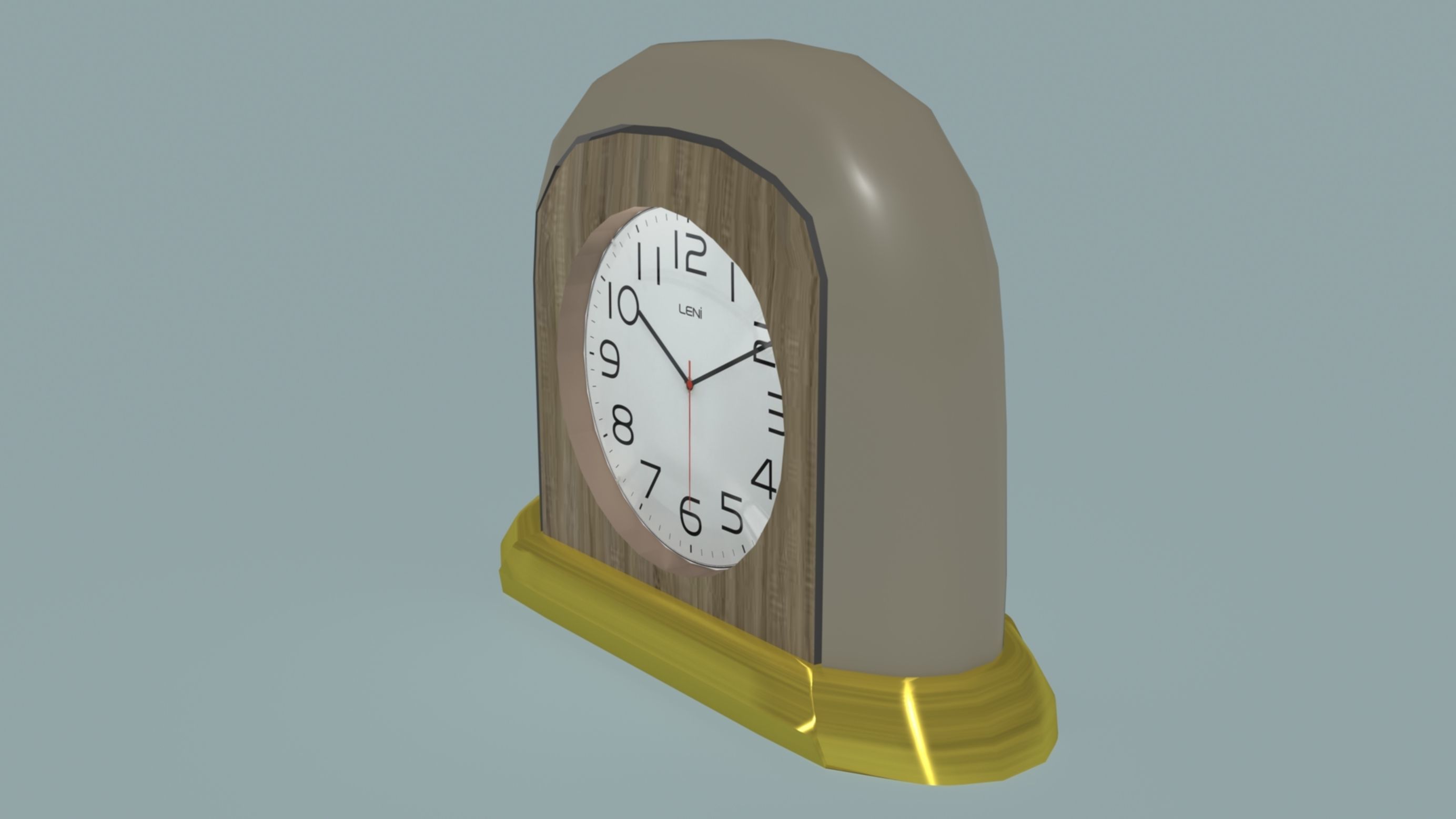 Counterclockwise standing clock Low-poly 3D model_6