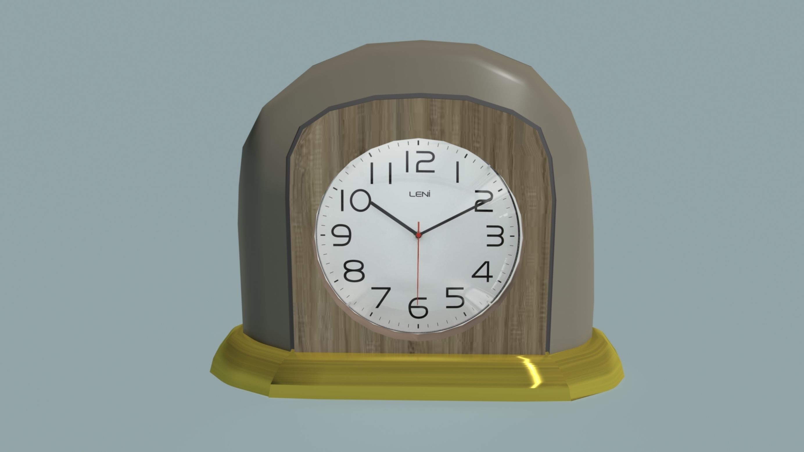 Counterclockwise standing clock Low-poly 3D model_9