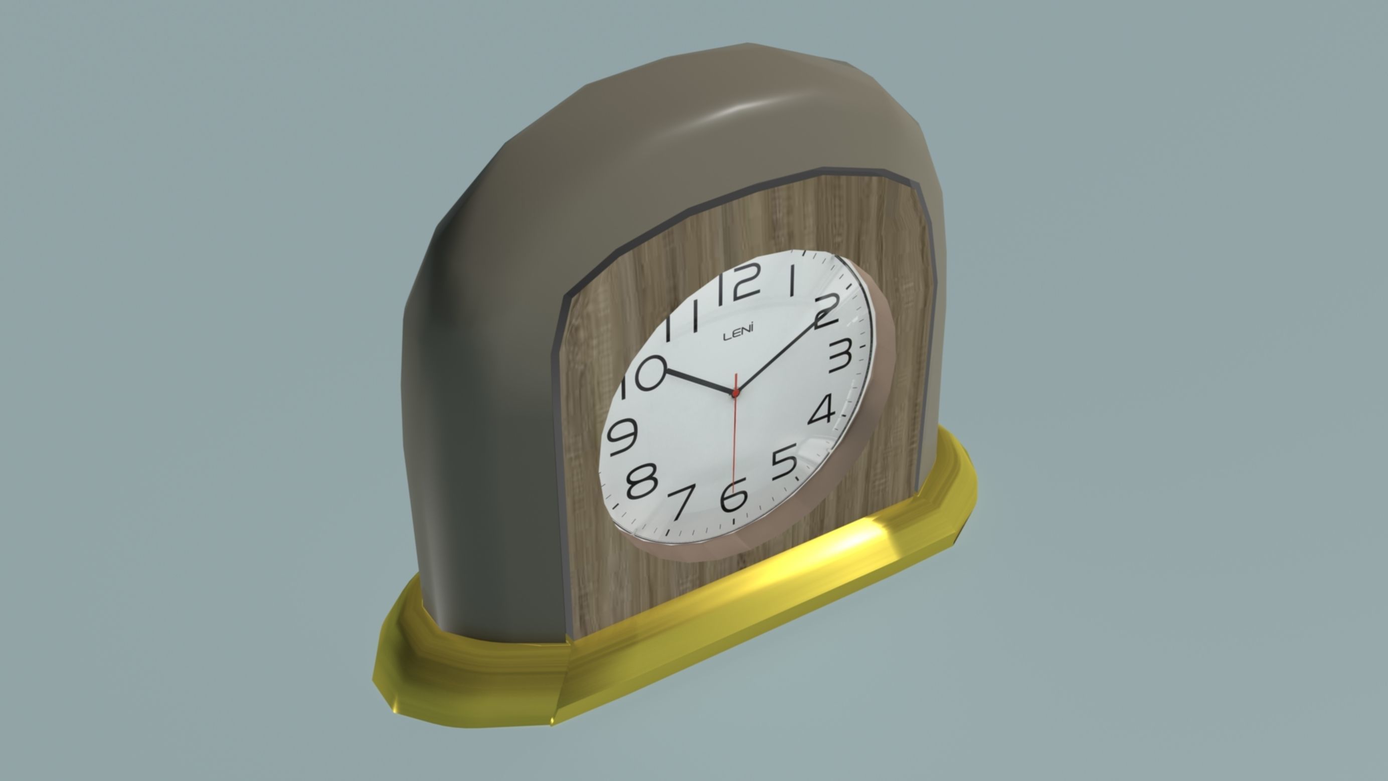 Counterclockwise standing clock Low-poly 3D model_8