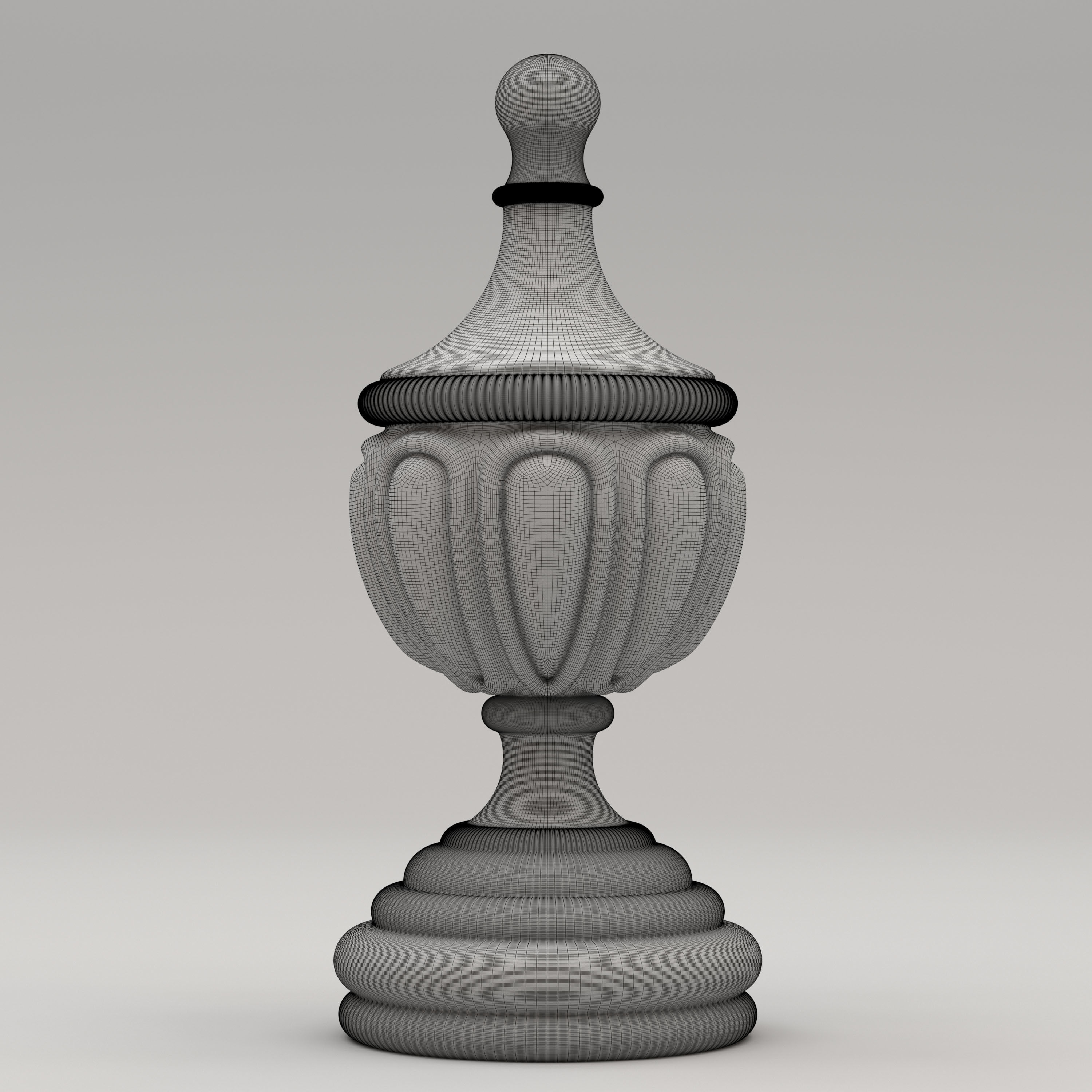 Carved Finial 3D model_3