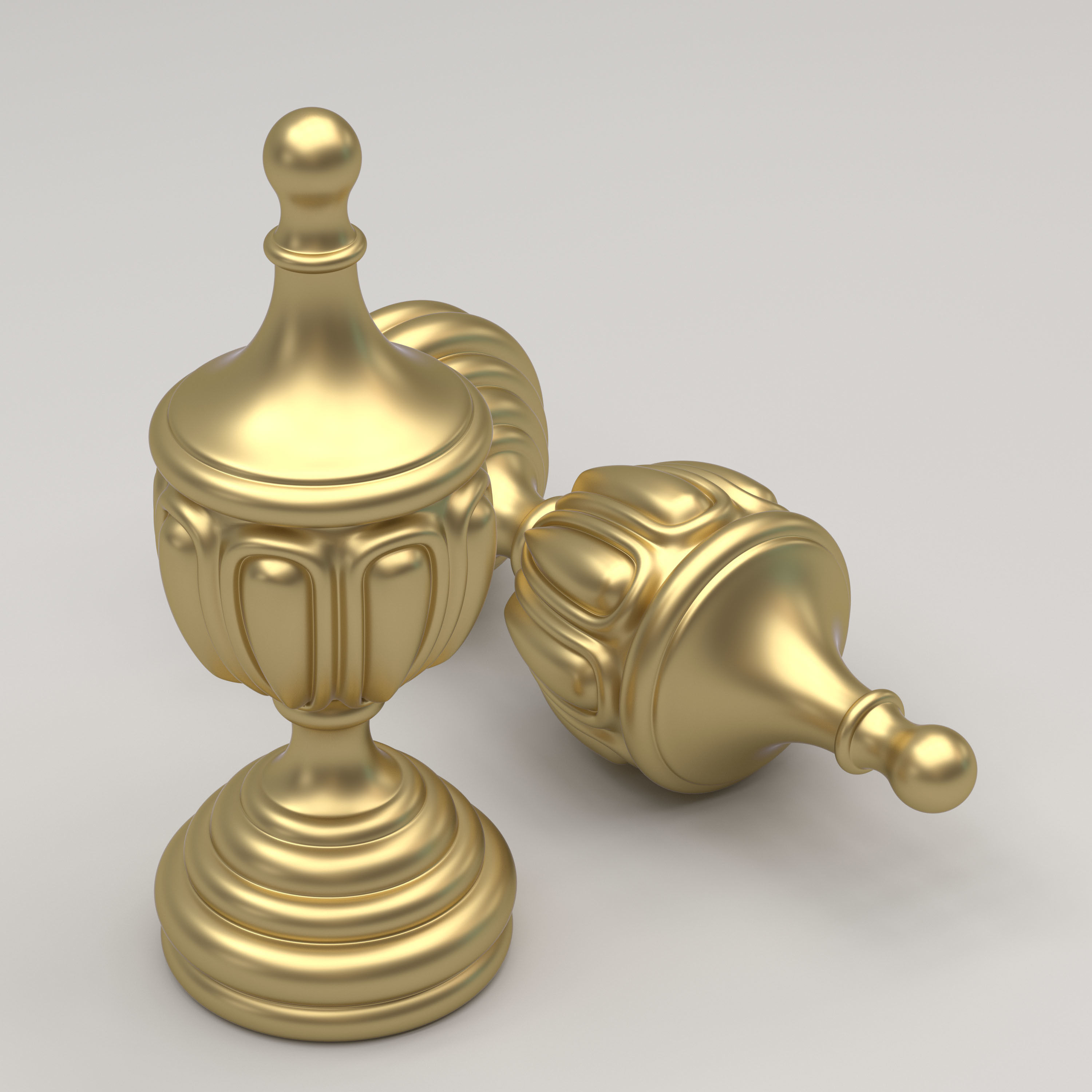 Carved Finial 3D model_2