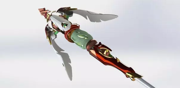 China mercy zhuque staff wings overwatch cosplay 3D print model