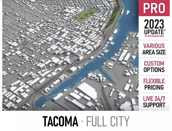 Tacoma  Low-poly 3D model