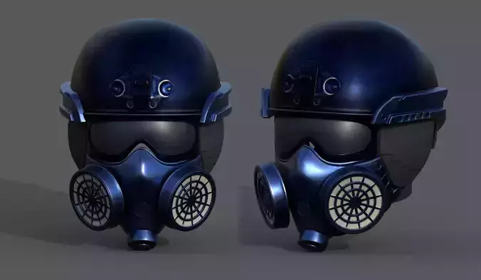 Helmet scifi military combat space cyborg robot military combat 