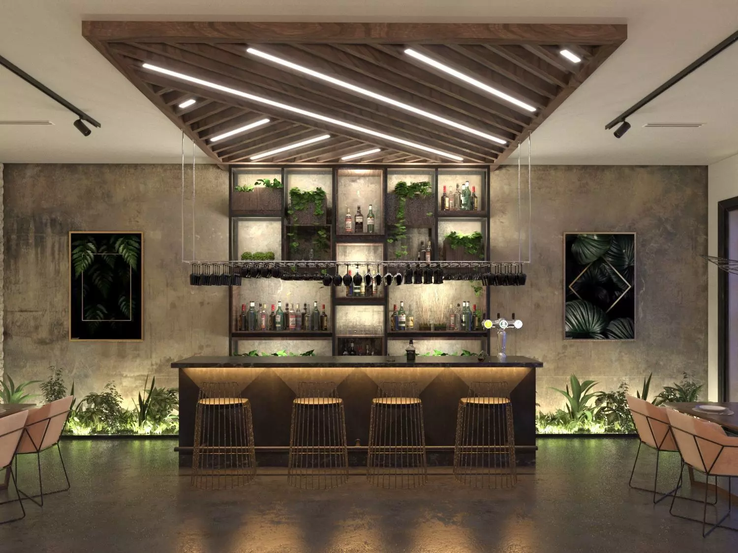 cafe restaurant full complete 3D model_0