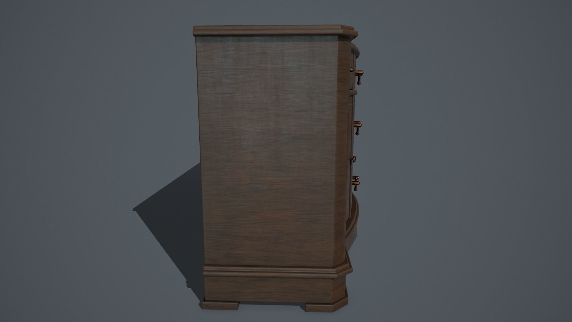 Old sideboard PBR Low-poly 3D model_4
