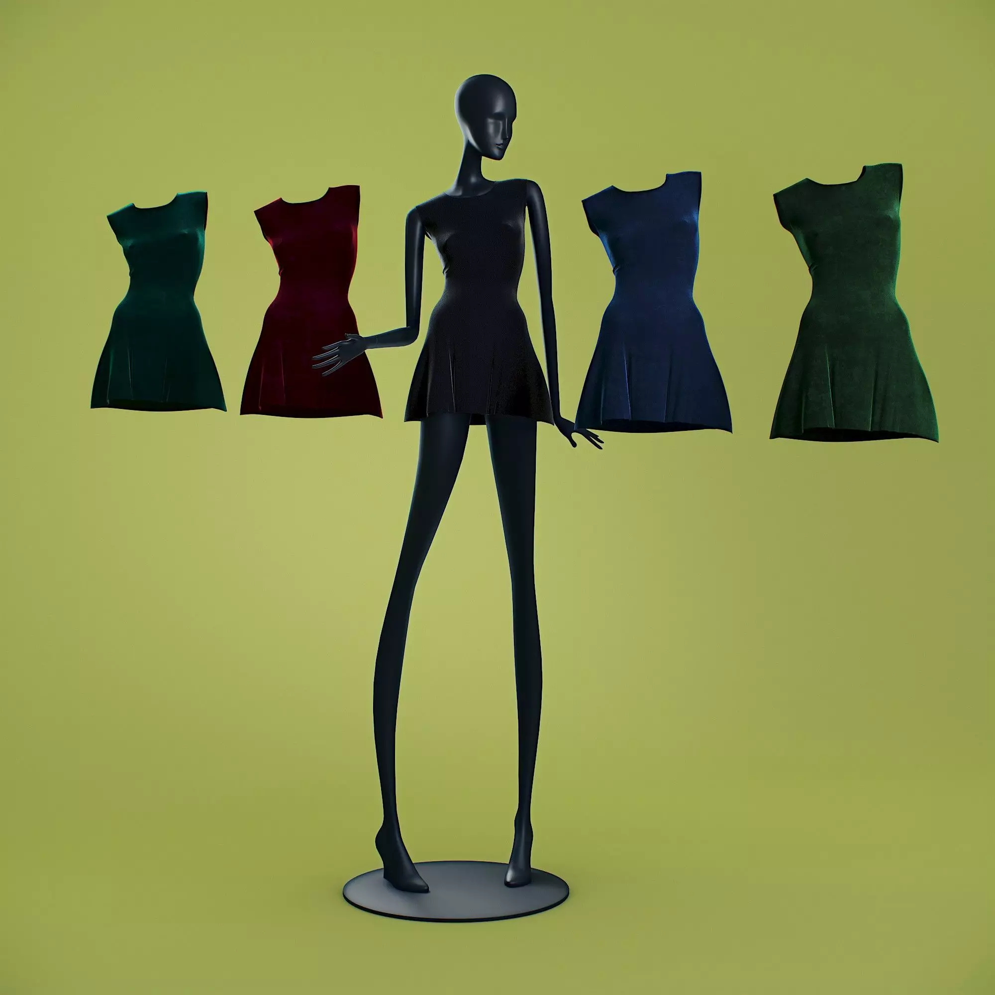 Mannequin 6014 coll 60 dress 01 3D model